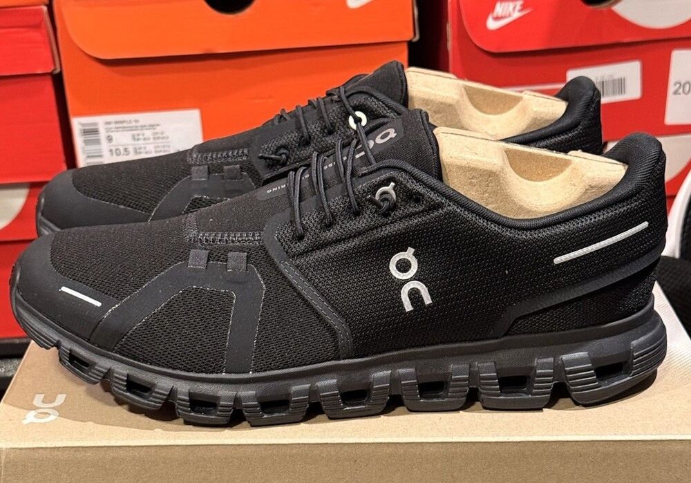 Authentic ON Running Cloud 6 Black Black Mens Size 10.5M Running Shoes (106-07) - Picture 3 of 7